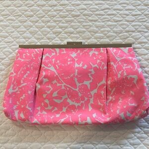 Lilly Pulitzer Pink and White Floral Clutch